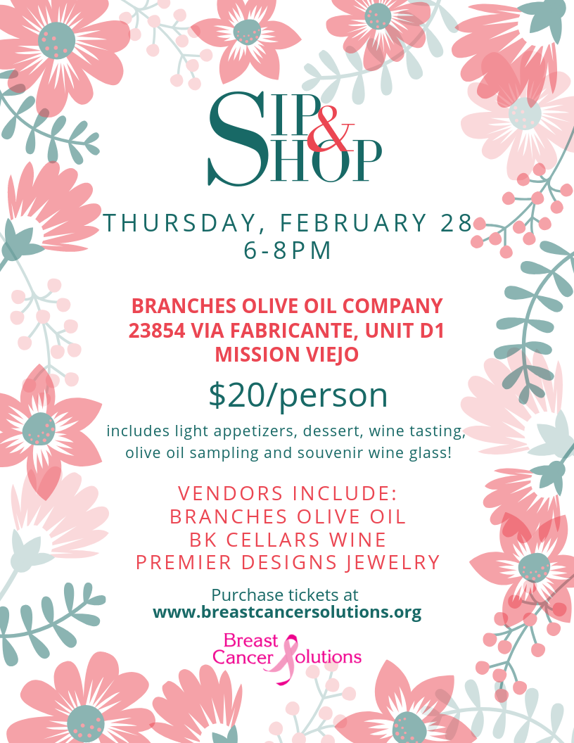 Sip & Shop Breast Cancer Solutions